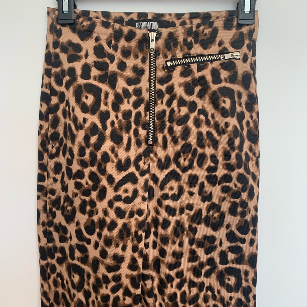 REFORMATION CHEETAH PANTS